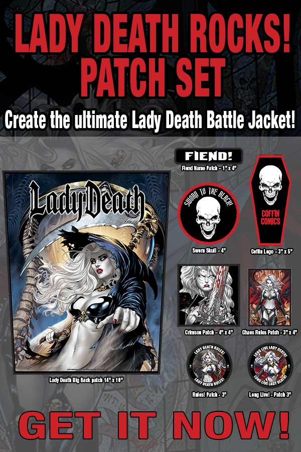 Lady Death Rocks! 8-Patch Set