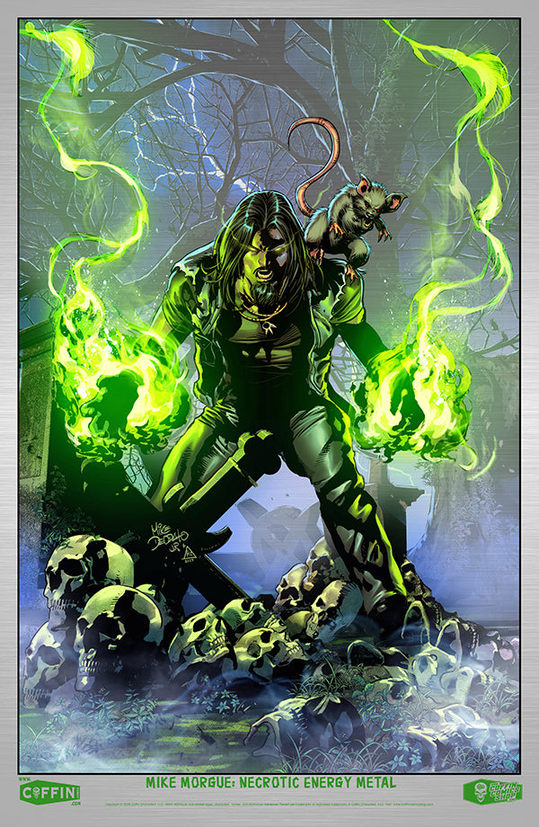 Mike Morgue: Necrotic Energy 11x17" Metal Print