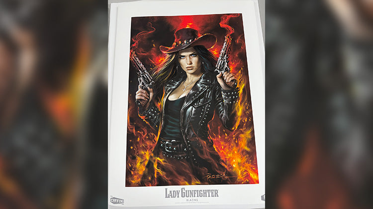 Lady Gunfighter Condemnation Fine Art Print is IN HOUSE!