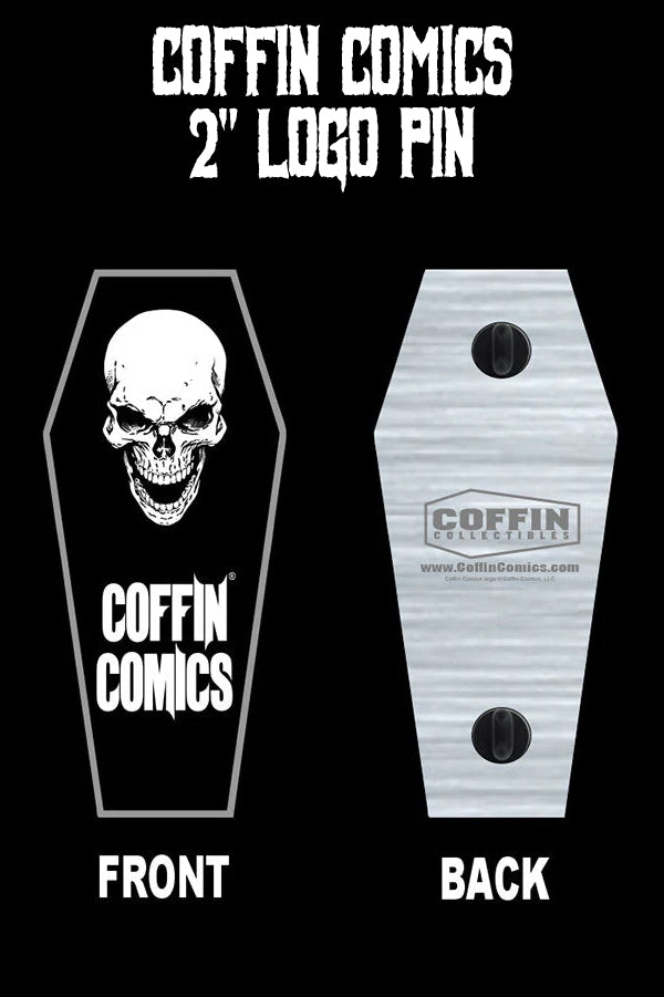 Coffin Comics 2" Logo Pin