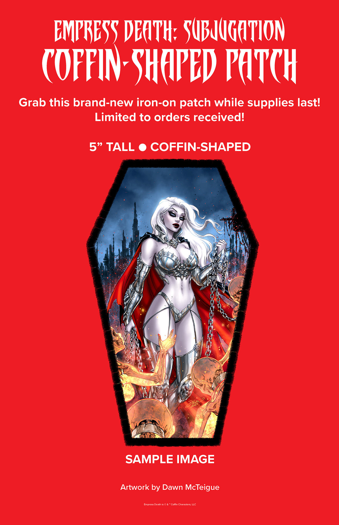 Empress Death: Subjugation 5" Coffin-Shaped Patch