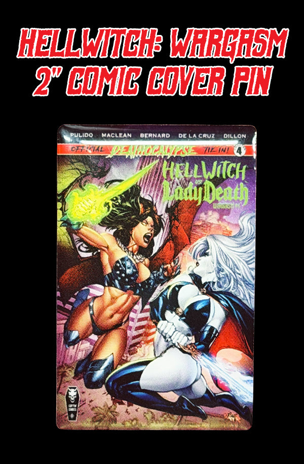 Hellwitch: Wargasm 2" Comic Cover Pin