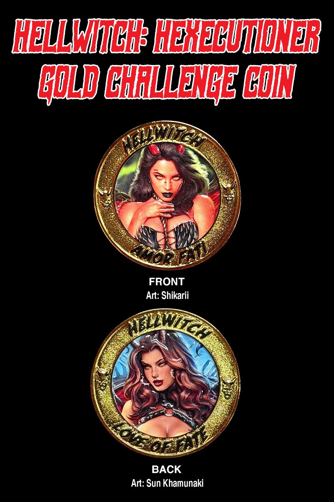 Hellwitch: Hexecutioner Gold Challenge Coin