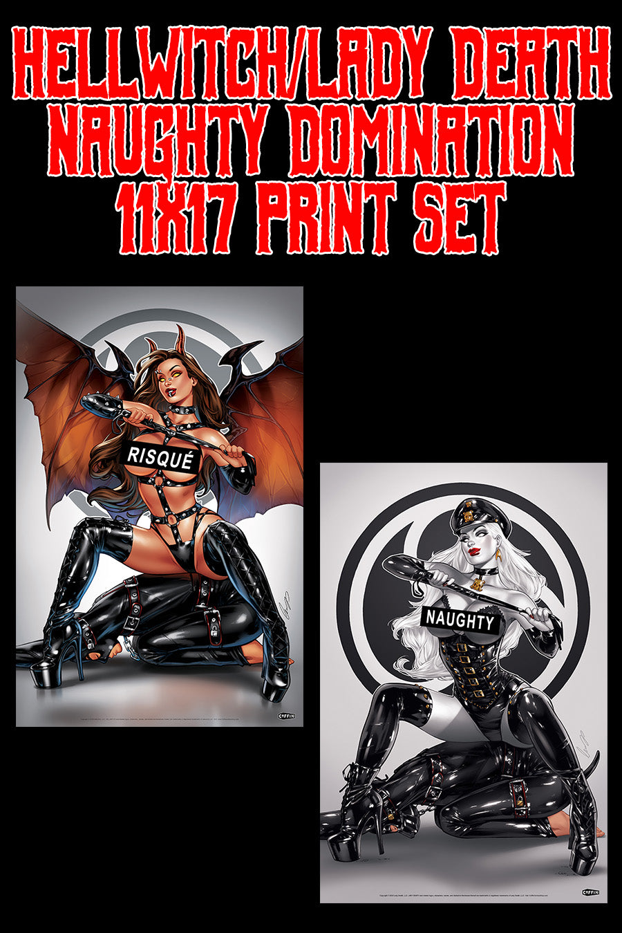 Hellwitch/Lady Death Naughty Domination 11x17 Print Set