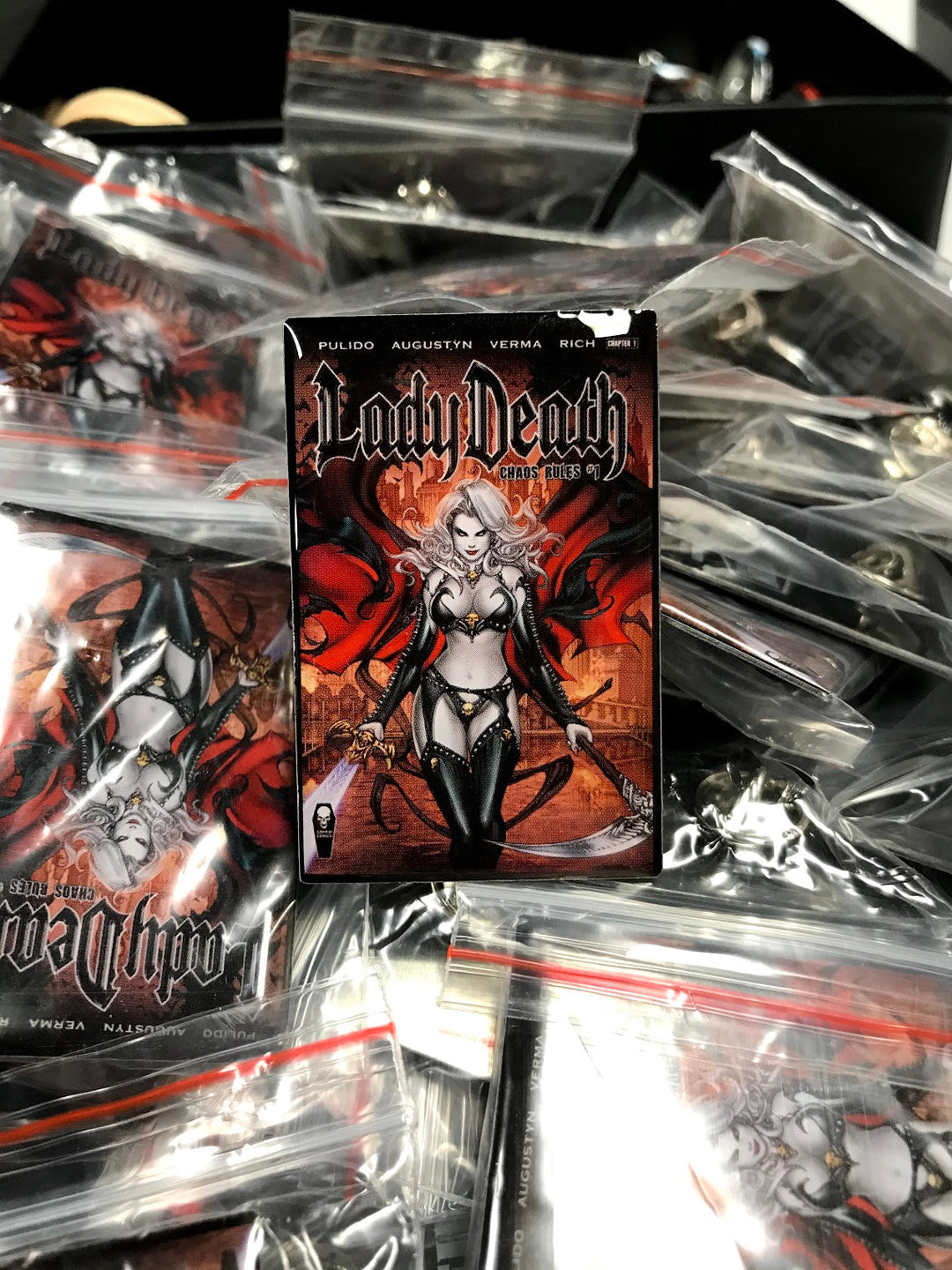 Lady Death: Chaos Rules 2" Comic Cover Pin