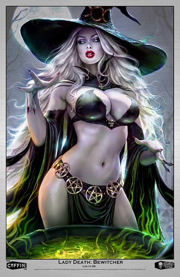 Lady Death: Bewitcher 11x17" Metal Print