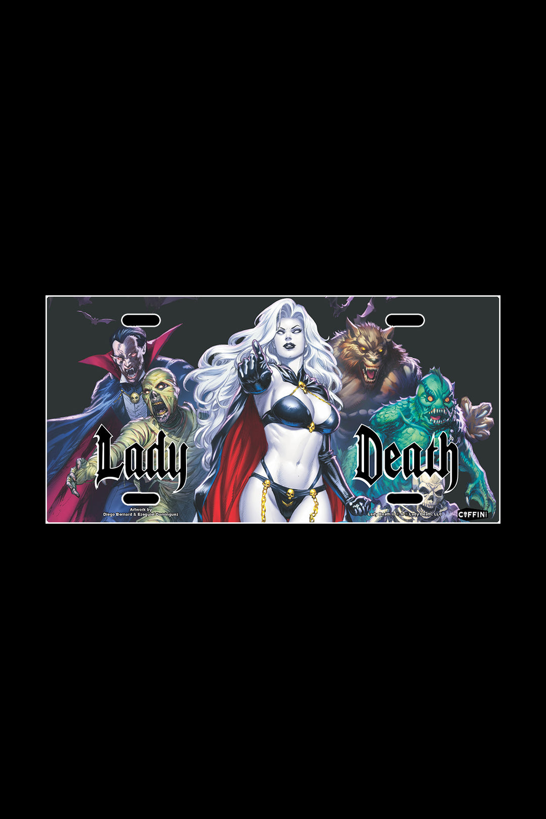 Lady Death's Coffin of Horrors License Plate