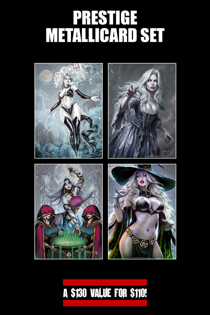 Lady Death's Coffin of Horrors - Prestige Metallicard Set