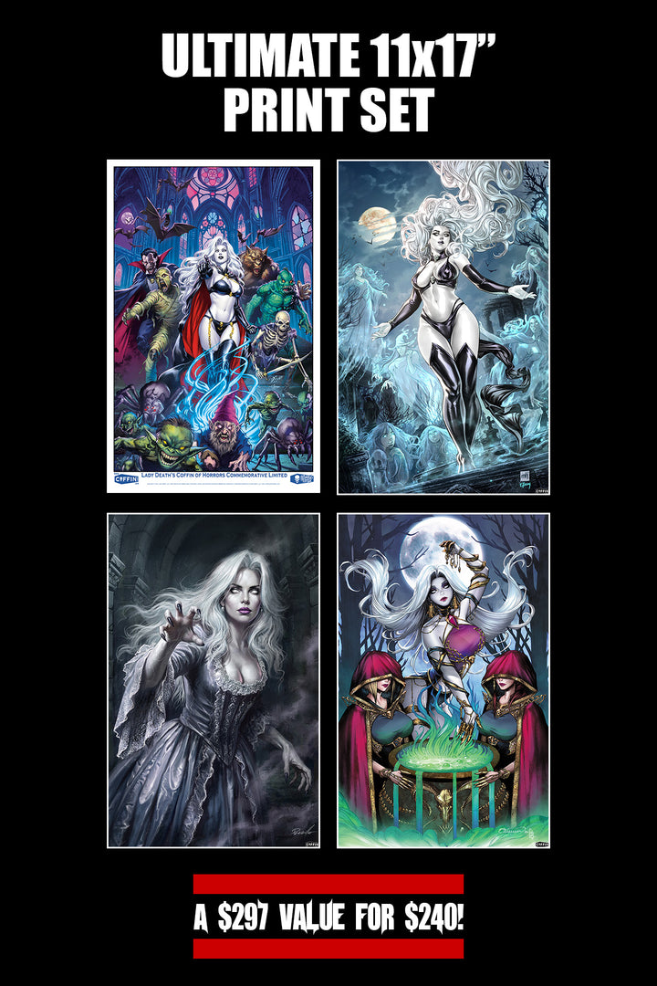 Lady Death's Coffin of Horrors - Ultimate 11x17" Print Set