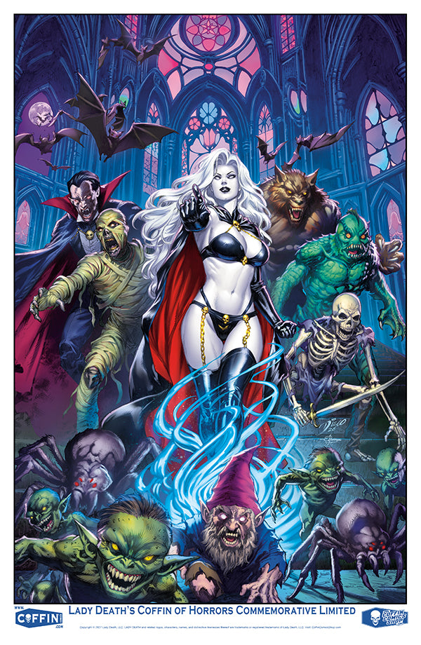 Lady Death's Coffin of Horrors - Commemorative Limited 11x17" Print
