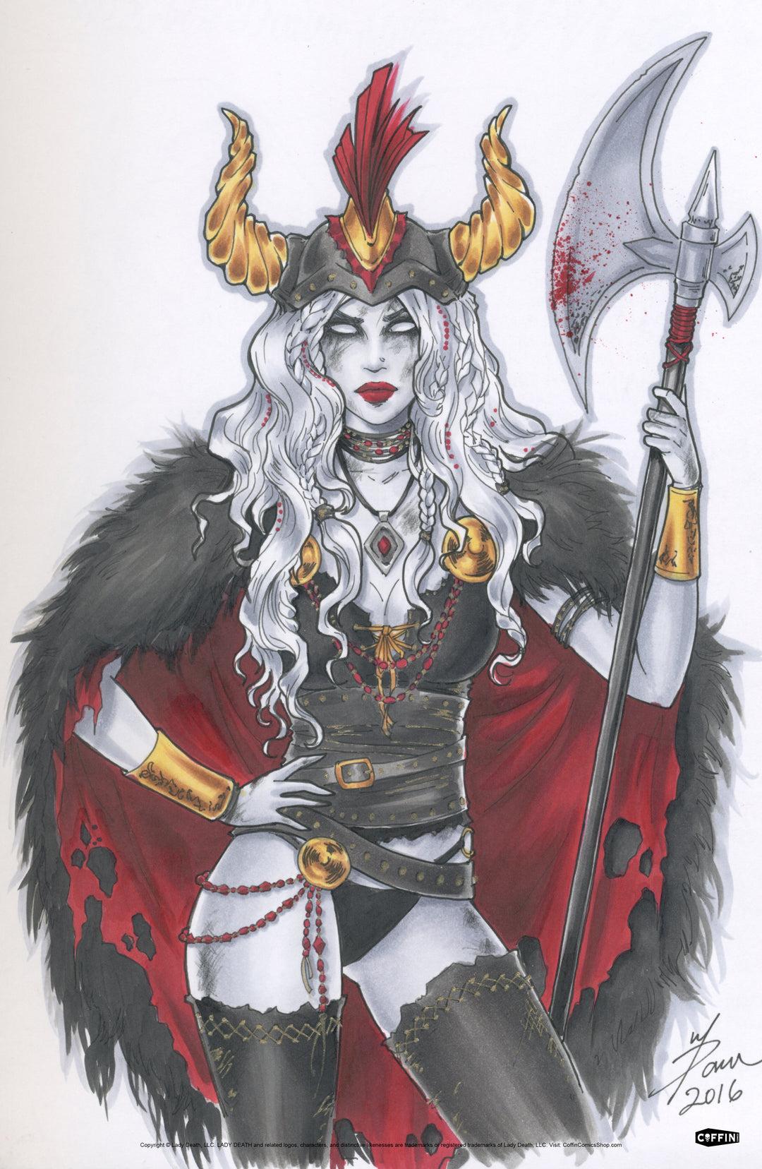 Lady Death: Dawn McTeigue Viking Commission 11x17
