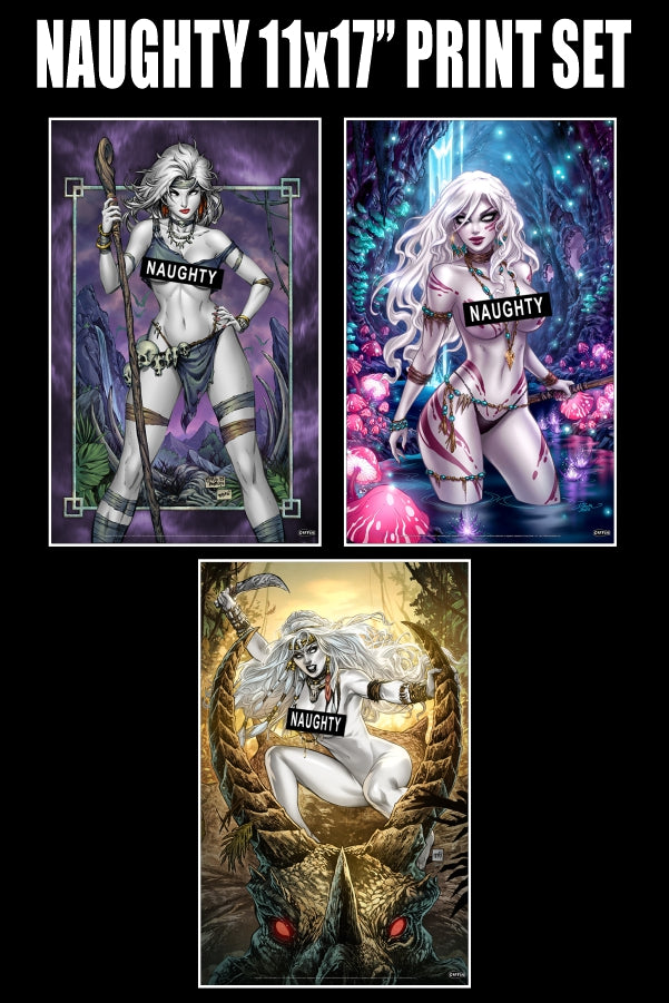 Lady Death: Primordial Havoc Naughty 11x17" Print Set
