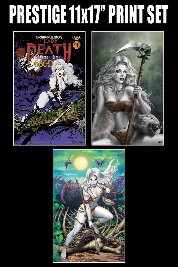 Lady Death: Primordial Havoc Prestige 11x17" Print Set