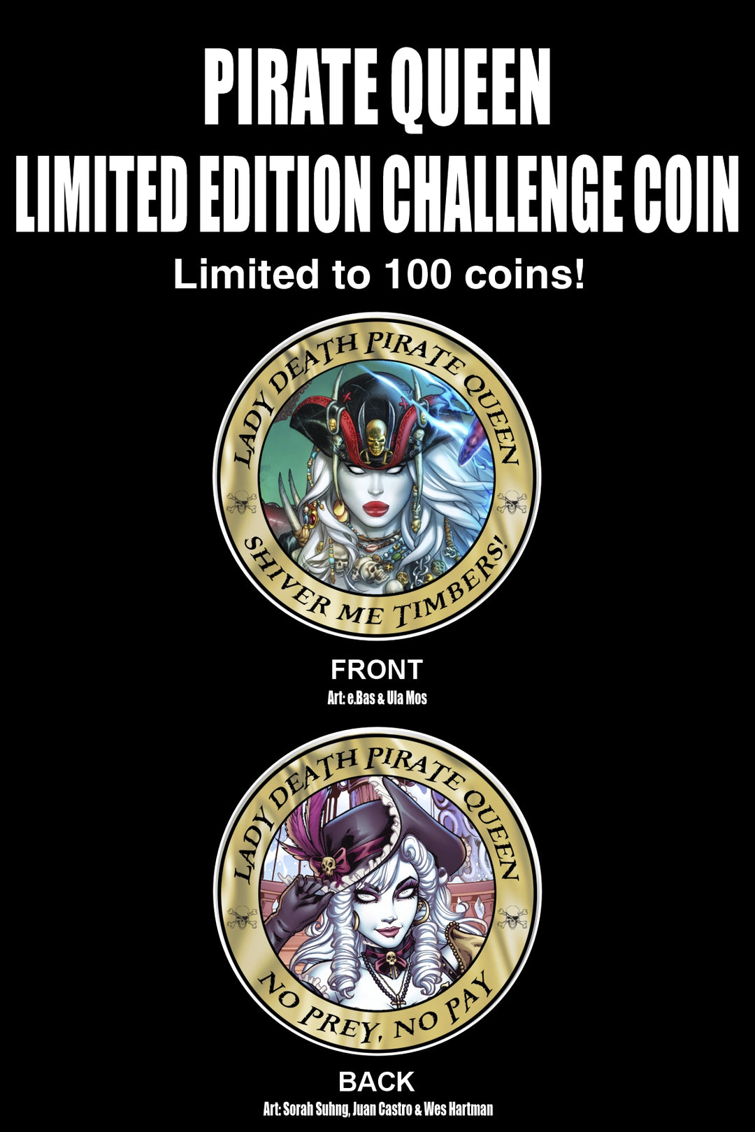 Lady Death: Pirate Queen Gold Challenge Coin
