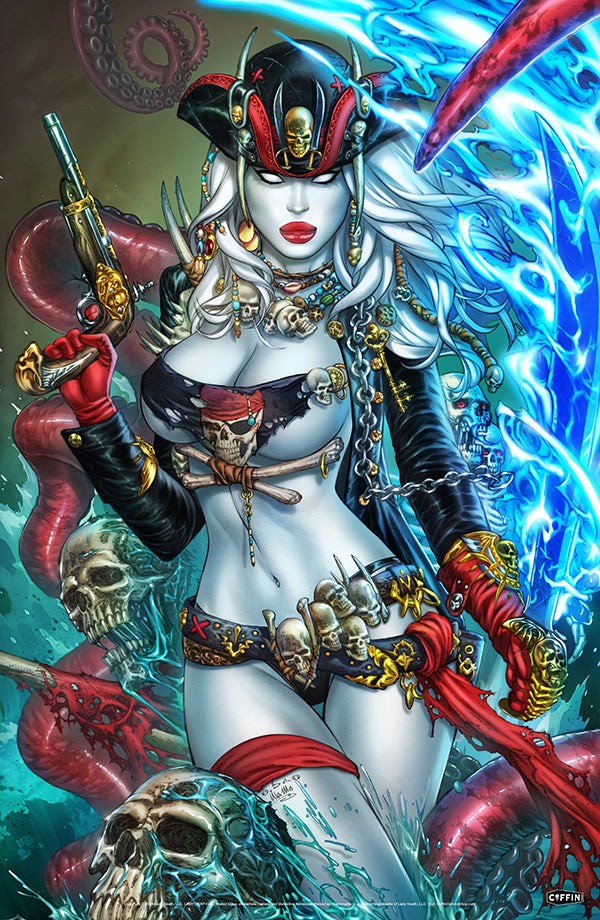 Pirate Queen Skull & Bones 11x17" Print