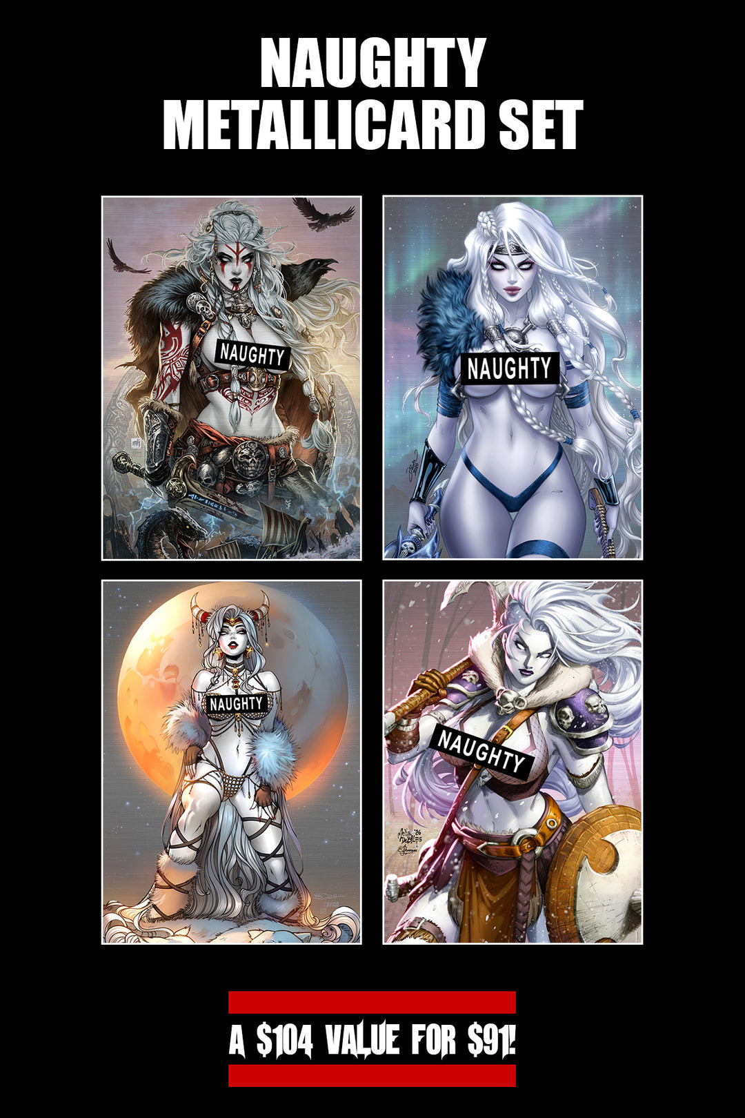 Ragnarök Rising: Naughty Metallicard Set