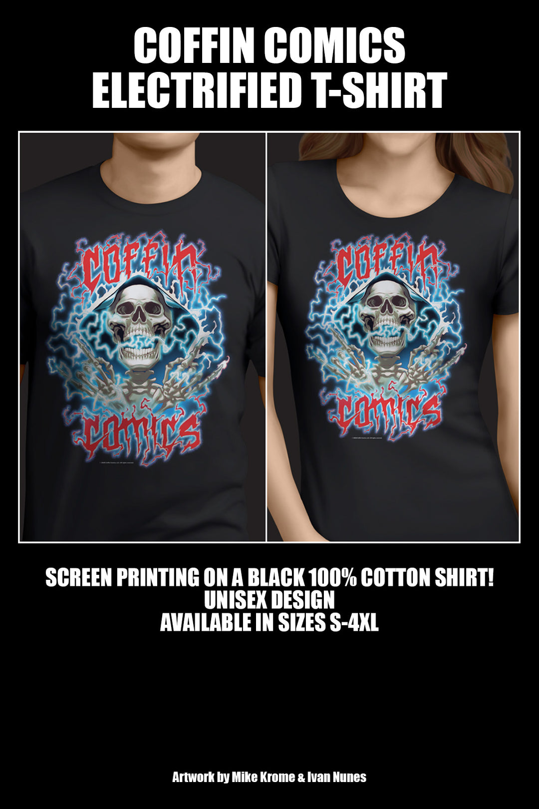 Coffin Comics: Electrified T-Shirt