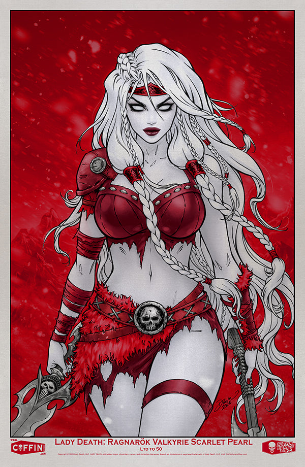 Ragnarök Valkyrie Scarlet Pearl 11x17" Print