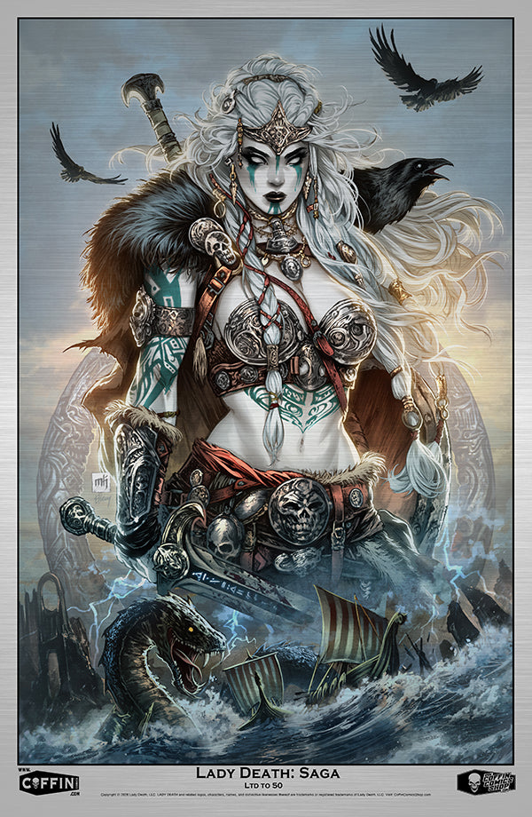 Lady Death: Saga 11x17" Metal Print