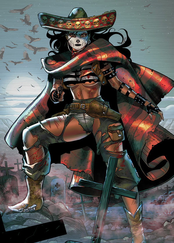 La Muerta: Graveyard Battle Damaged Metallicard (Mockup)
