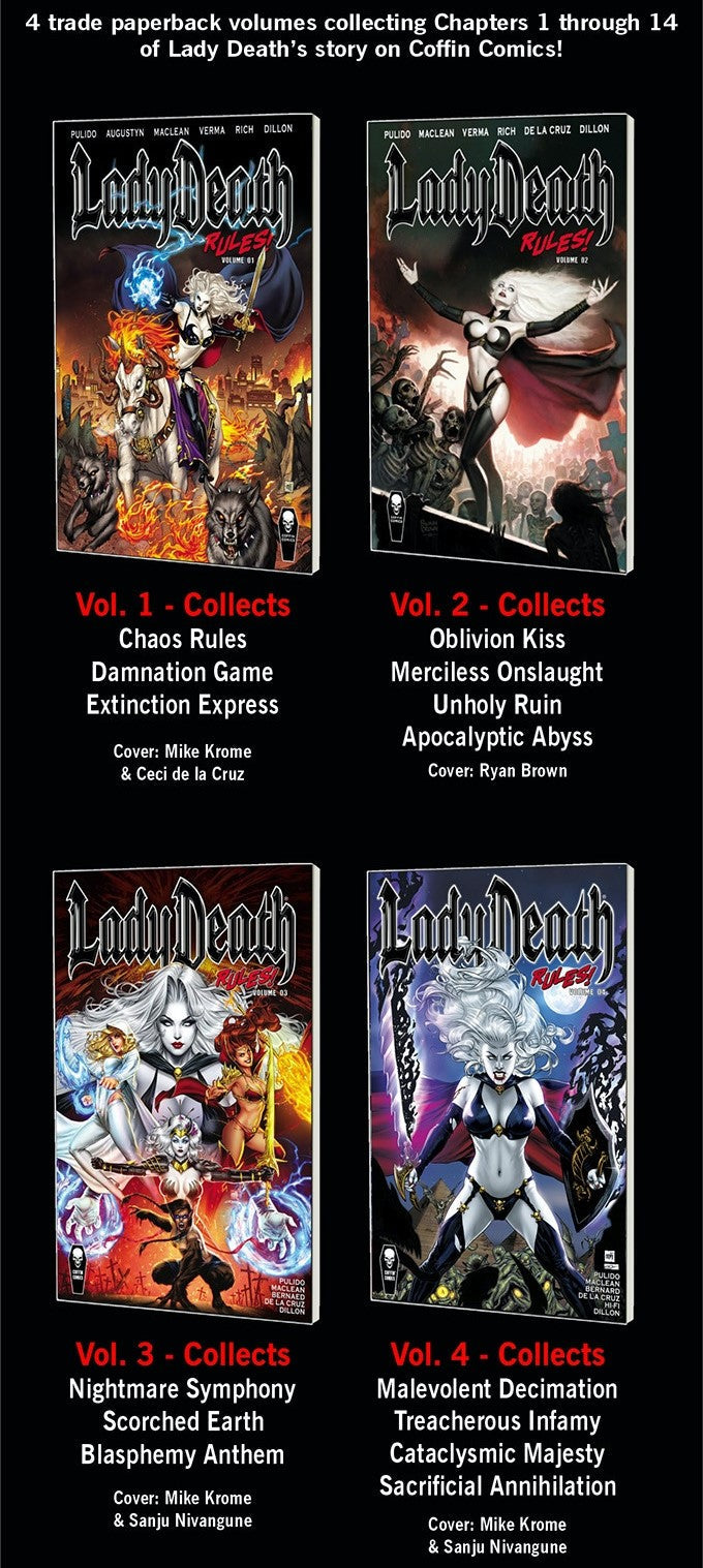 Lady Death 4-Trade Bundle (Lady Death Rules Vol. 1-4 Paperbacks)